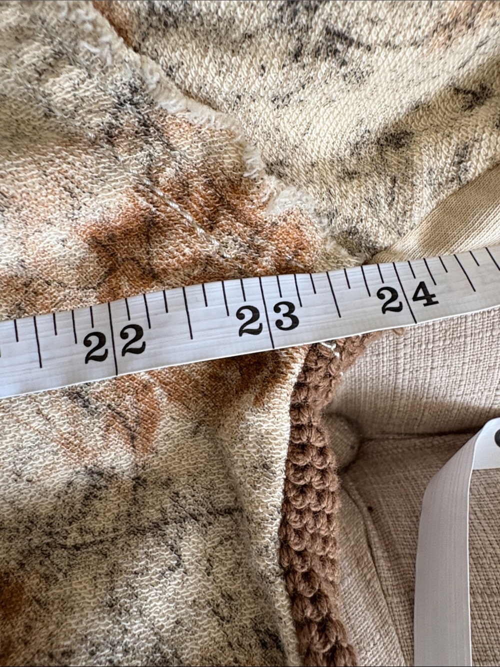 POL Beige, Tan & Gray Patchwork Hooded Jacket with Peace Patch - Picture 13 of 14